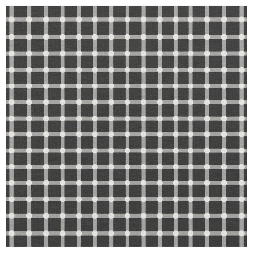 Optical Illusion Design Disappearing Black Dots Fabric