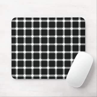 Optical Illusion Design Disappearing Black Dots Mouse Pad