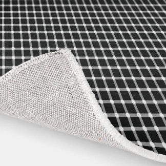 Optical Illusion Design Disappearing Black Dots Rug