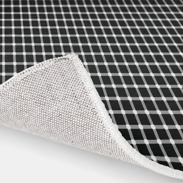 Optical Illusion Design Disappearing Black Dots Rug (Indoor)