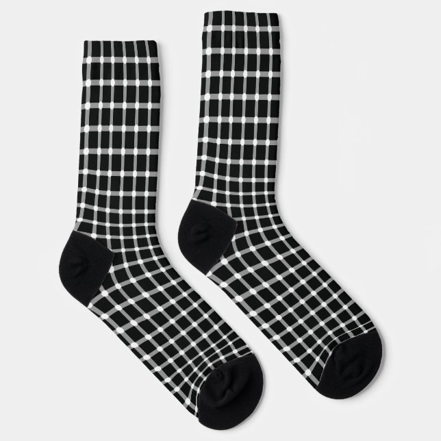 Optical Illusion Design Disappearing Black Dots So Socks (Right)