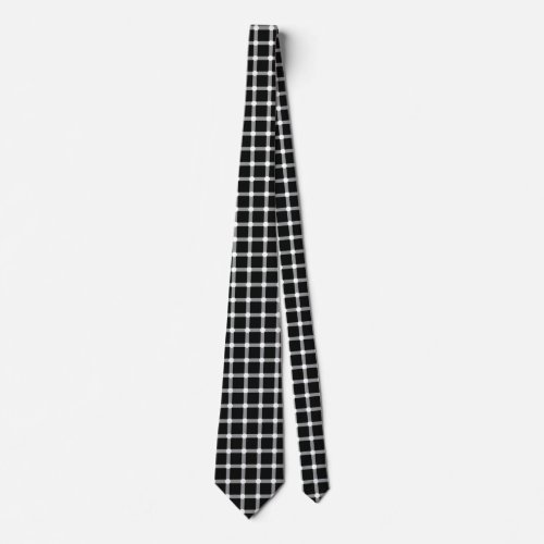 Optical Illusion Disappearing Black Dots Neck Tie
