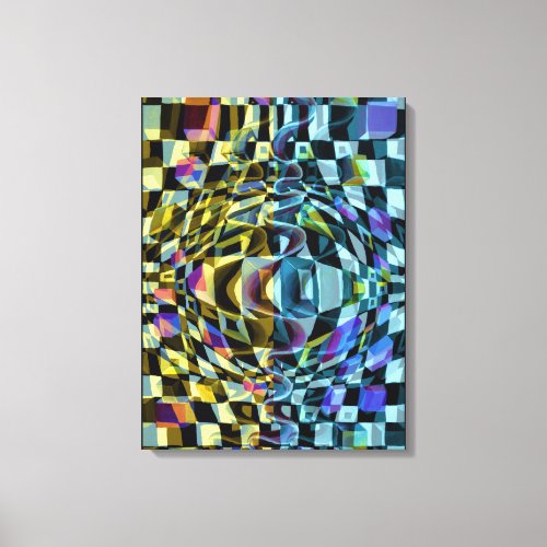 Optical Illusion Distortion Contemporary Abstract Canvas Print