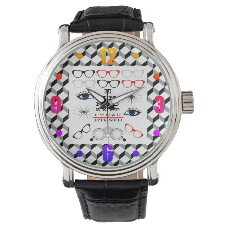 Optical Illusion Eye Chart Doctor Optician Pattern Watch Zazzle