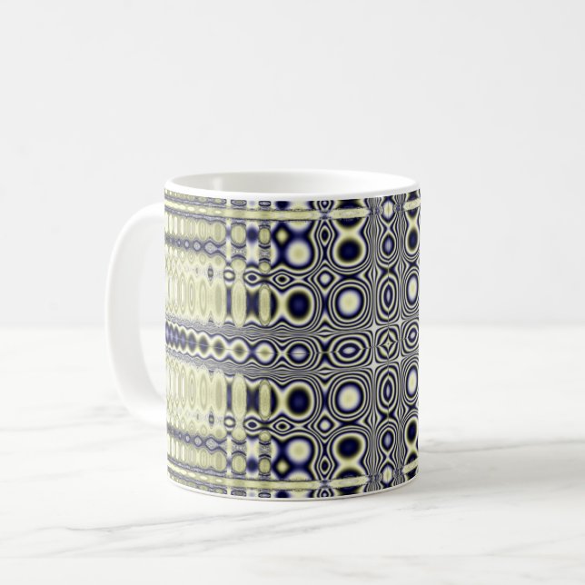 Optical Illusion Fractal Coffee Mug (Front Left)