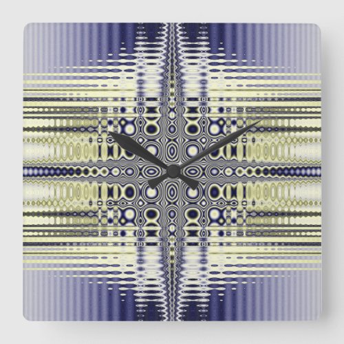 Optical Illusion Fractal Square Wall Clock