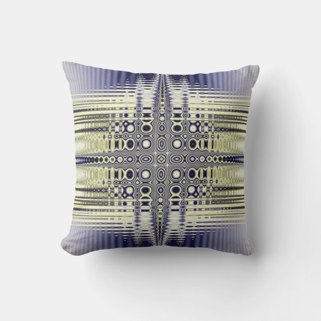 Optical Illusion Fractal Throw Pillow (Front)