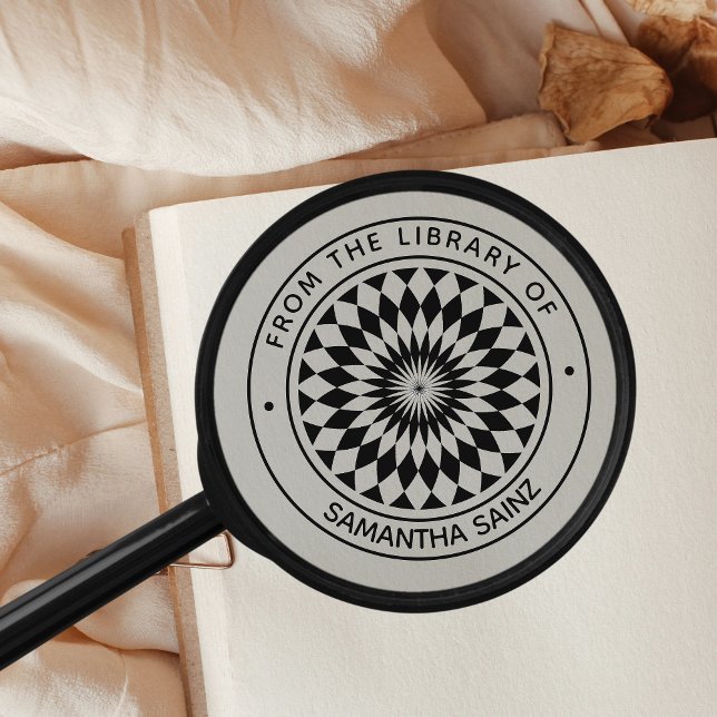 Optical Illusion From the Library of Book Rubber S Self-inking Stamp (Creator Uploaded)