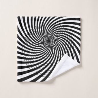 OPTICAL ILLUSION Geometric Art Hypnotic Designs Bath Towel Set | Zazzle
