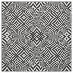 Optical Illusion Geometric Black And White Pattern Fabric