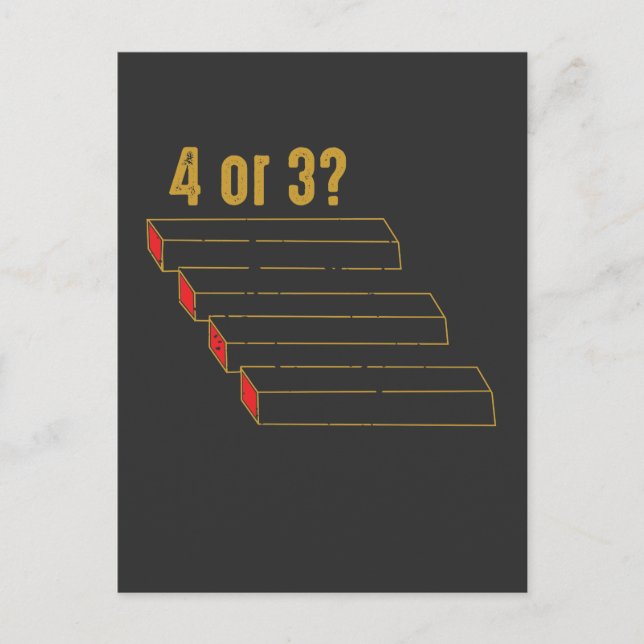 Optical Illusion Geometry Magicians Postcard (Front)