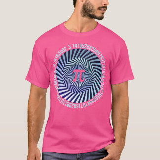 Optical Illusion Geometry Pi Day Math Geek Nerd Sc T-Shirt