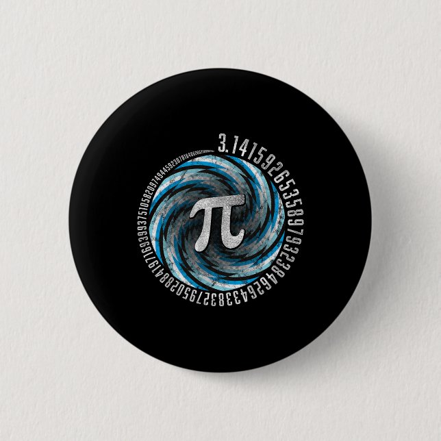 Optical Illusion Geometry Pi Math Science Stem 3.1 Button (Front)