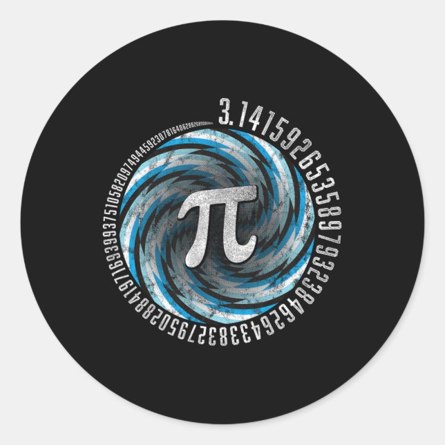 Optical Illusion Geometry Pi Math Science Stem 3.1 Classic Round Sticker (Front)