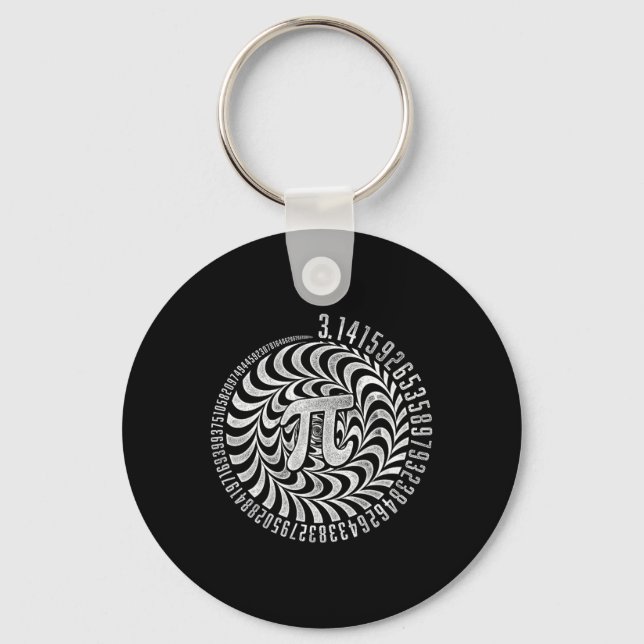 Optical Illusion Geometry Pi Math Science Stem 3.1 Keychain (Front)