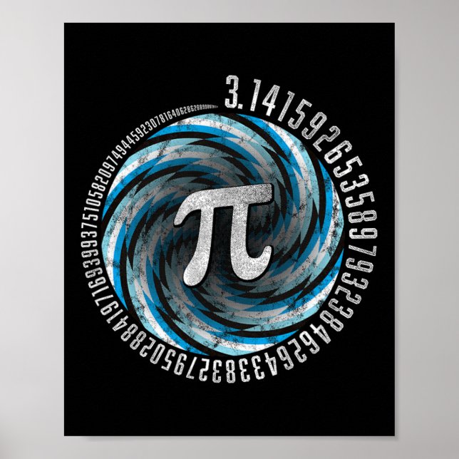 Optical Illusion Geometry Pi Math Science Stem 3.1 Poster (Front)