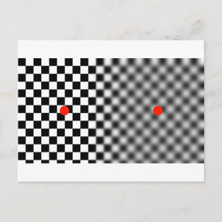 optical illusion - get moving! postcard