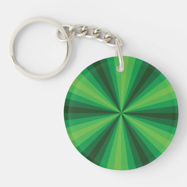 Optical Illusion Green Acrylic Keychain (Front)