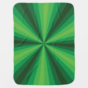 Optical Illusion Green Baby Blanket