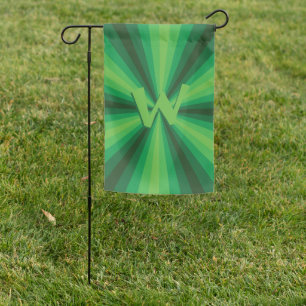 Optical Illusion Green Garden Flag