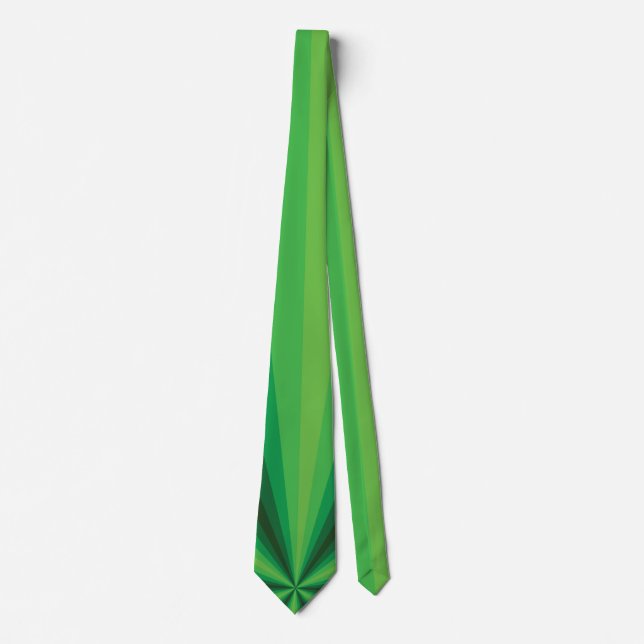 Optical Illusion Green Men's Neck Tie (Front)