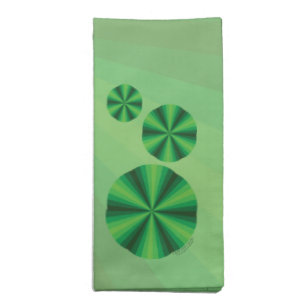 Optical Illusion Green Napkin