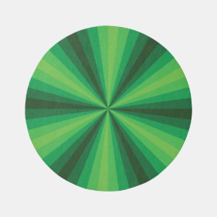 Optical Illusion Green Rug