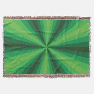 Optical Illusion Green Throw Blanket