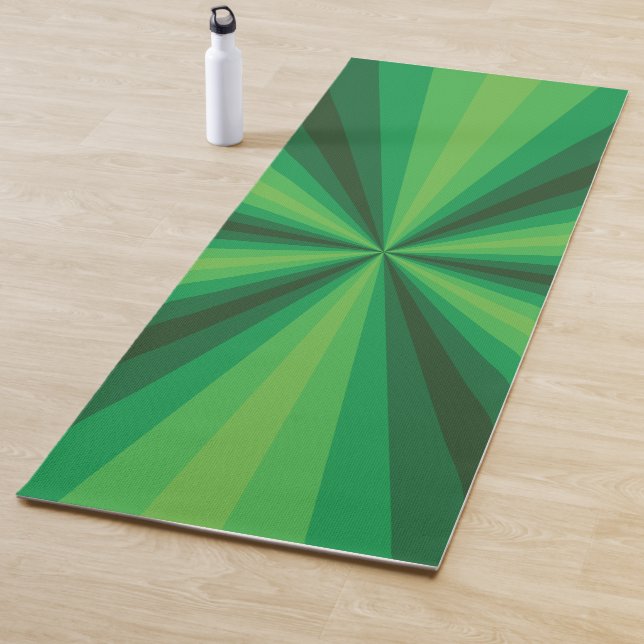 Optical Illusion Green Yoga Mat (In Situ)