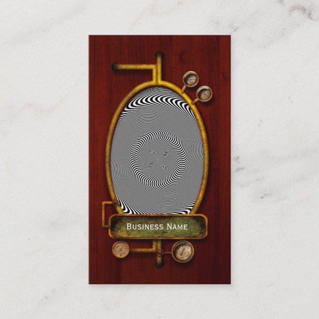 Optical Illusion - Hypnosis made easy Business Card (Front)