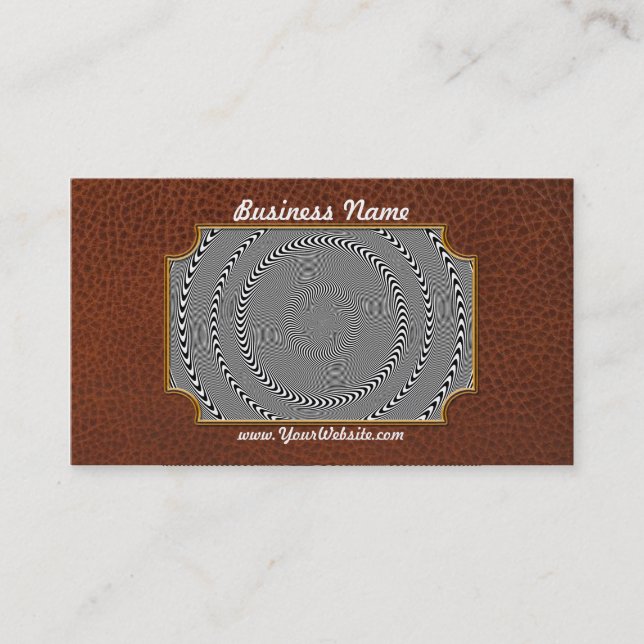 Optical Illusion - Hypnosis made easy Business Card (Front)