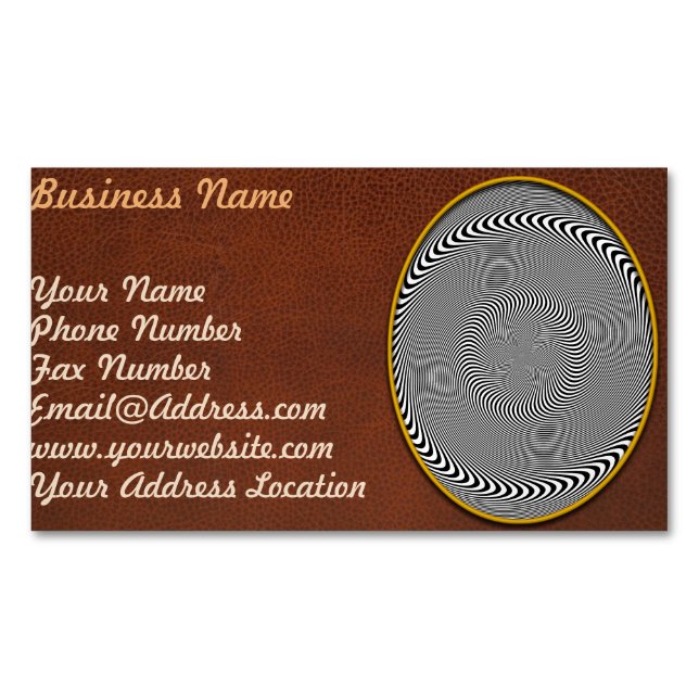 Optical Illusion - Hypnosis made easy Business Card Magnet (Front)