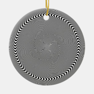 Optical Illusion - Hypnosis made easy Ceramic Ornament