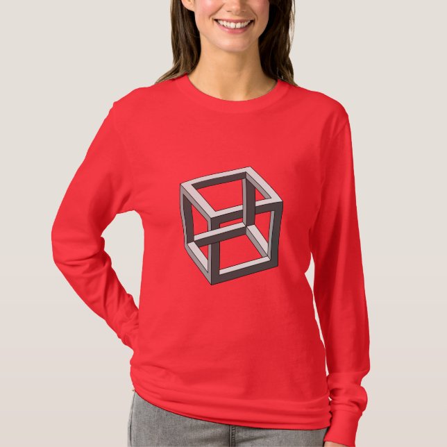 Optical Illusion - Impossible Cube T-Shirt (Front)