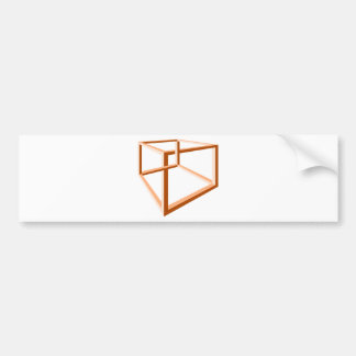Optical Illusion Impossible Illusion 3d Geometry Bumper Sticker