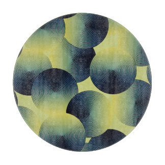 Optical illusion, linear circles, seamless pattern cutting board