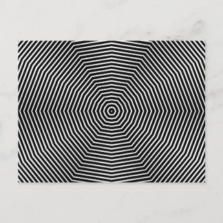 Optical Illusion Lines Postcard
