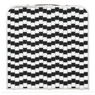 Optical Illusion Lines Squares Black Beer Pong Table
