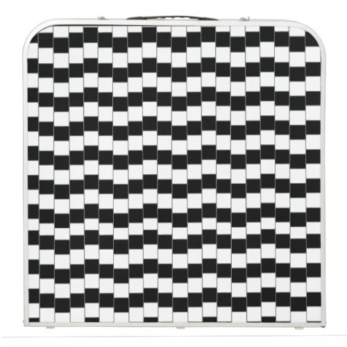 Optical Illusion Lines Squares Black Beer Pong Table