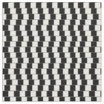 Optical Illusion Lines Squares Black Fabric