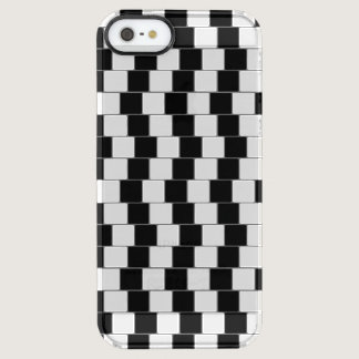 Optical Illusion Lines Squares Black Clear iPhone SE/5/5s Case
