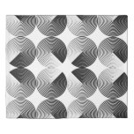 Optical Illusion: Monochrome Geometric Circles Duvet Cover
