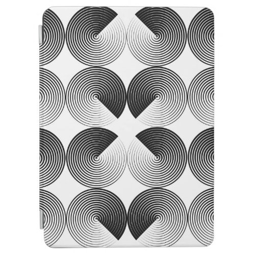 Optical Illusion Monochrome Geometric Circles iPad Air Cover