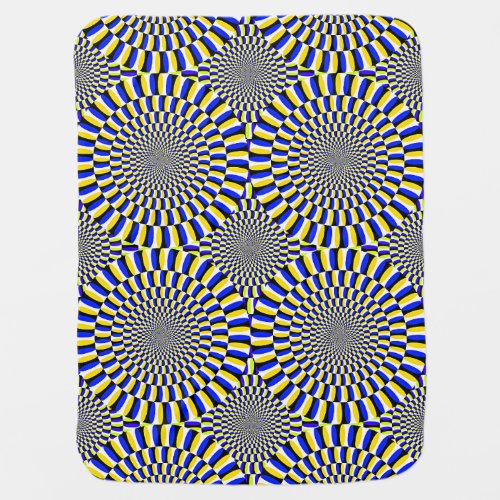 Optical Illusion Moving Circles Background Baby Blanket