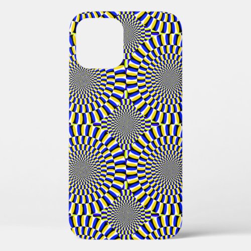 Optical Illusion Moving Circles Background iPhone 12 Case