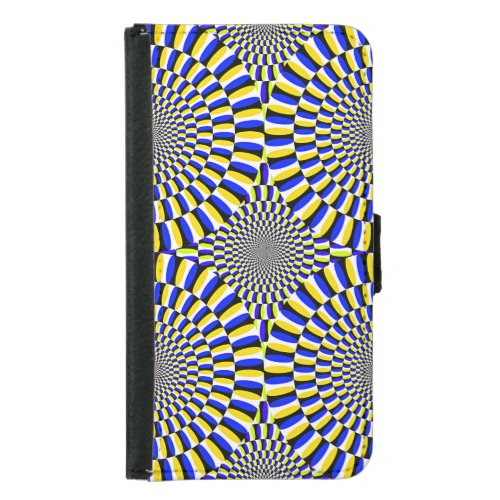 Optical Illusion Moving Circles Background Samsung Galaxy S5 Wallet Case