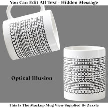 Optical Illusion Name Mug 114B Funny Hidden Text 