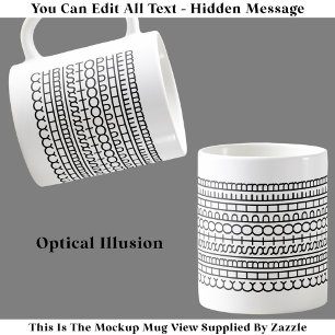 Optical Illusion Name Mug 114B Funny Hidden Text 