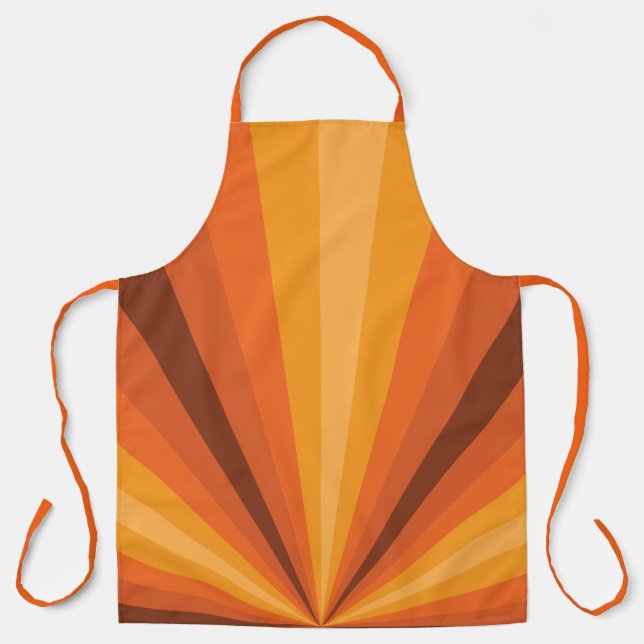 Optical Illusion Orange All-Over Print Apron (Front)