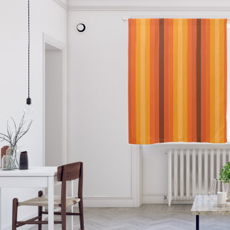 Optical Illusion Orange Blackout Curtains